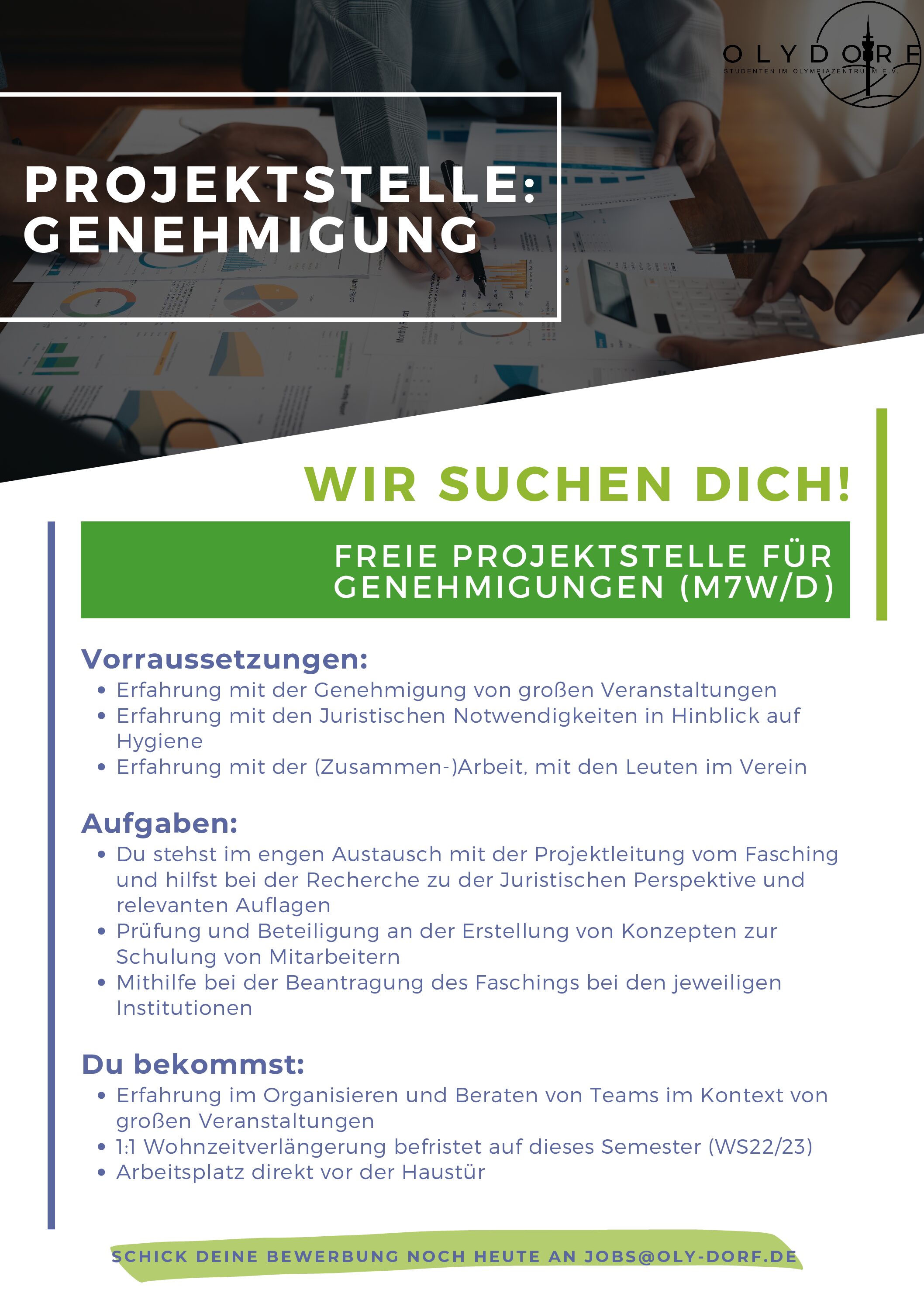 Ausschreibung Projektstelle Genehmigung